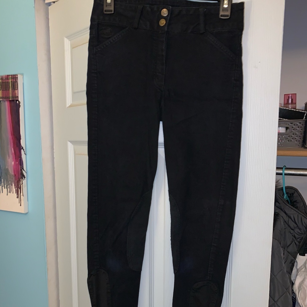 Black Piper Knee Patch Breeches 28L